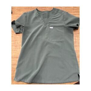 Figs Catarina Scrub Top Olive Green XS